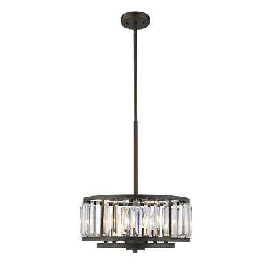 #ad Chloe Lighting CH2R123RB16 UP6 Ellie Contemporary 6 Light Rubbed Bronze Ceili... $150.87