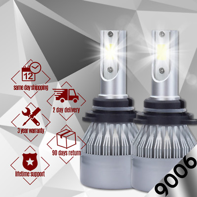 #ad 9006 CREE LED Headlight 1400W 210000LM Hi Lo Beam Combo Kit 6000K VS HID US $15.98
