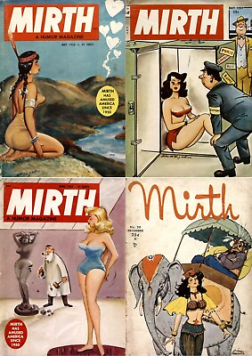 #ad 10 Old Issues of Mirth Humor Laughter Naughty Sexy Funny Satire Magazine on DVD $12.99