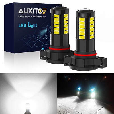 #ad AUXITO 2504 PSX24W LED Fog Driving Light DRL 6000K Super Bright Super White Bulb $12.99