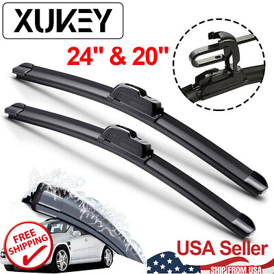 #ad Front Windshield Beam Wiper Blades Direct Connect Driver Passenger Wiper 24quot;20quot; $12.37