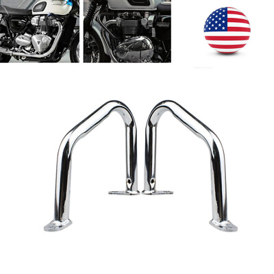 #ad 2X Motorcycle Engine Guard Crash Bar Stainless Scooter Frame Protector US STOCK $110.99