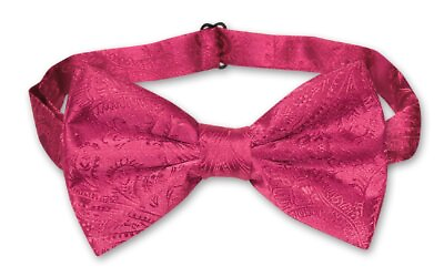 #ad Vesuvio Napoli BOWTIE Hot Pink Fuchsia Paisley Mens Bow Tie for Tuxedo or Suit $12.95