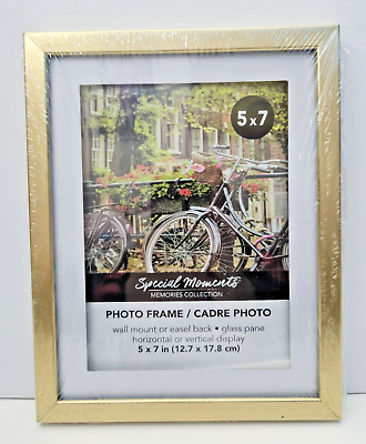 #ad Special Moments Memories Collection Golden Photo Frame Easel Stand 5x7 $8.99
