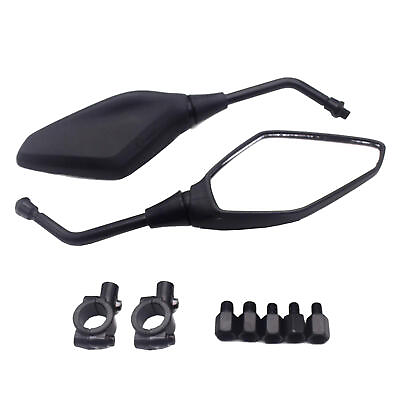 #ad Motorcycle Handle Bar End Rearview Side Rear View Mirrors 360 Degree Rotation $39.68