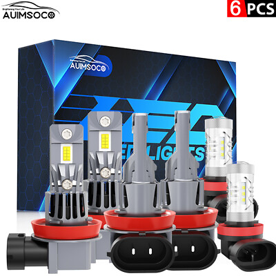 #ad For Nissan Rogue SV Utility 2014 2020 LED Headlight High Low Beam bulbFog Light $79.99