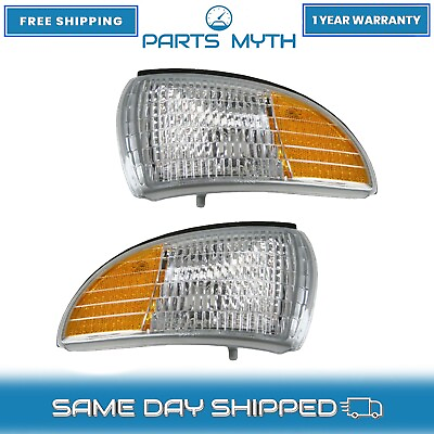 #ad Clear Lens Side Marker Turn Signal Corner Parking Light Pair For 1991 96 Impala $51.11