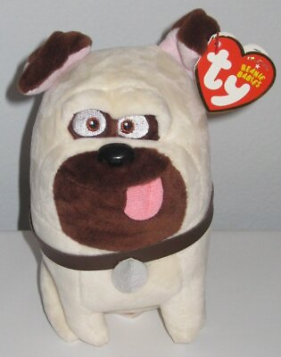 #ad Ty Beanie Babies MEL The PUG Dog From Secret Life Of Pets 6quot; Plush New 2016 $9.99