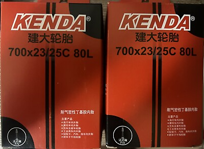 #ad Kenda Bicycle Inner Tube 80mm Presta Valve 700 X 23 25c Pack of 2 $14.49