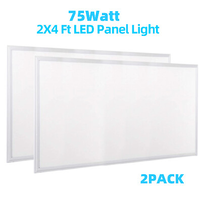 #ad 2#x27;x4#x27; LED Flat Light Panel Daylight 75W 2 PACK LED Drop Ceiling Lights Fixture $122.99