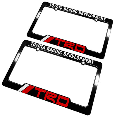 #ad 2X FRONT REAR FOR TRD RACING DEVELOPMENT LICENSE PLATE FRAME FOR TACOMA 4RUNNER $12.99
