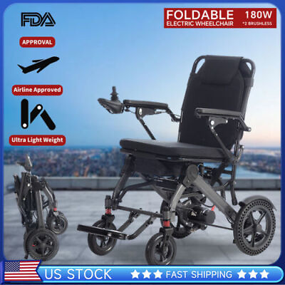 #ad 360W Foldable Power Wheelchair Electric Wheel chair Brushless motor LightweighQ7 $788.49