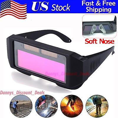 #ad Welding Glasses Auto Darkening Goggles Mask Safety Automatic Dimming Welder Arc $8.49