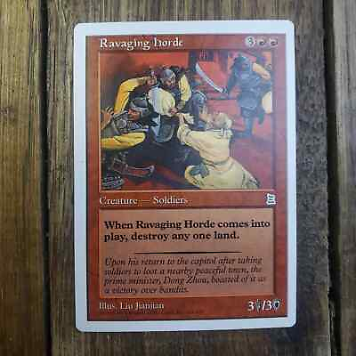 #ad Ravaging Horde 1999 Portal Three Kingdoms MTG Magic The Gathering Card Game $12.99