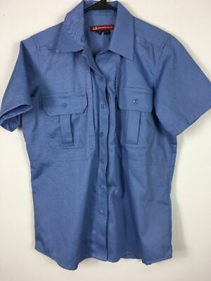 #ad 5.11 Shirt Response Series Shooting Short Sleeve Button Down Small Womens Blue $14.40