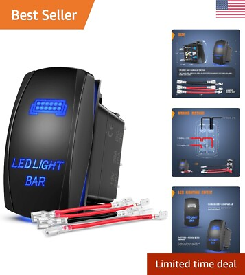 #ad LED Light Bar Rocker Switch Easy Install Illuminated LEDs Durable 1.0 $15.99