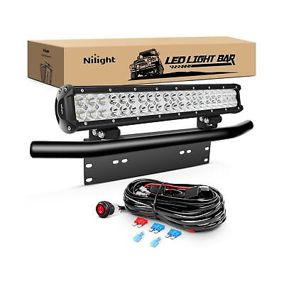 Nilight 20Inch 126W Spot Flood Combo Led Off Road Light Bar with Front Licens... $86.29