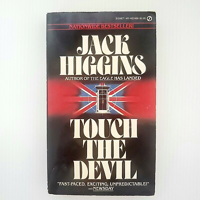 #ad Touch the Devil Paperback Book Jack Higgins Suspense Thriller Novel Vintage 83 $10.80