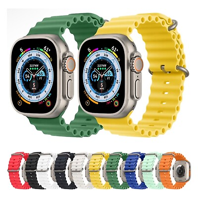 #ad Ocean Band Strap For Apple Watch Ultra 2 iWatch Series 9 8 7 SE 40 44 41 45 49mm $6.90