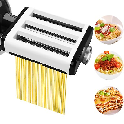 #ad Pasta Maker Attachment for KitchenAid Stand Mixers 3 in 1 Set Includes Pasta ... $45.99