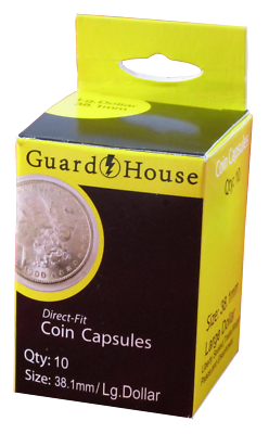 #ad 10 Pack of 38 mm coin capsules for Large dollars and Canadian 38 mm Coins $5.95