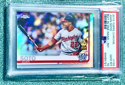 #ad 2019 Topps Chrome Juan Soto Refractor Rookie PSA Gem Mint Mystery Chase Pack. $16.00
