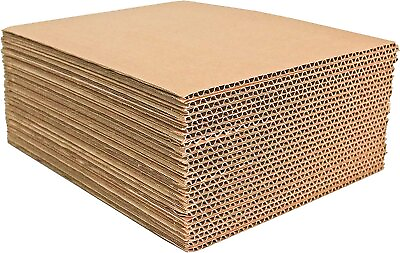 #ad 50 12x12 Cardboard Corrugated Pads Inserts Filler Sheet 12 x 12 $24.01