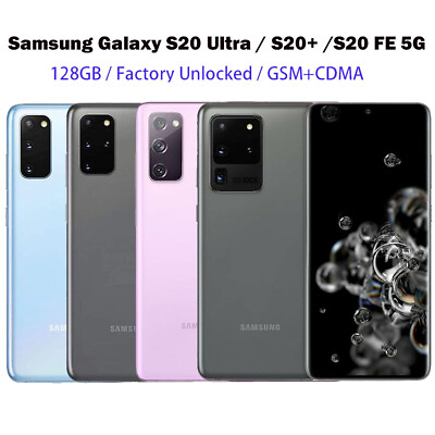 #ad NEW Samsung Galaxy S20 Plus S20 Ultra 5G 128GB Unlocked Verizon ATamp;T Smartphone $289.88