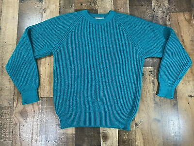 #ad The Mens Store at Sears Sweater Medium M Blue Pullover Long Sleeve Acrylic Top $13.99