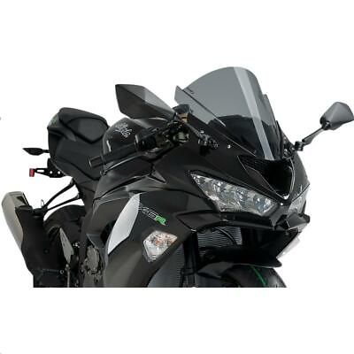 #ad PUIG Racing Windscreen Shield Dark Smoke Kawasaki ZX 636R Ninja 2019 21 3177C $95.11