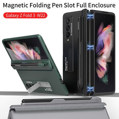 Magnetic Bracket Fold All inclusive Phone Case Cover For Samsung Galaxy Z Fold 3 $25.22