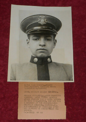#ad 1929 Press Photo Son Of Executed Mexican General Jesus Aguirre Escobar Rebellion $7.73