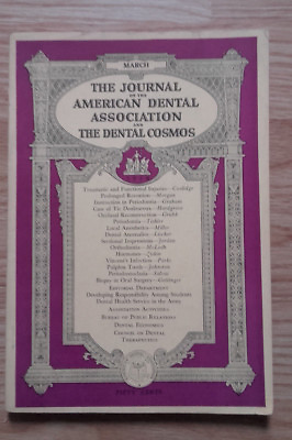 #ad The Journal Of The American Dental Association March 1938 Flight 25 $22.34