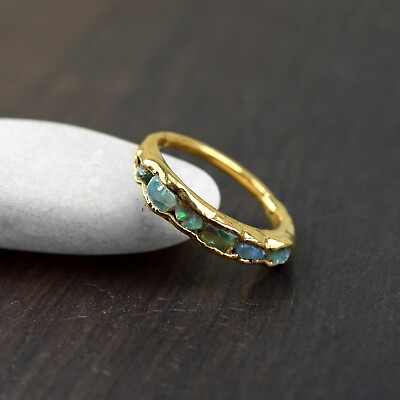 #ad Minimalist Raw Fire Opal Gemstones Handmade Vintage Fashion Jewelry Ring For Her $17.60