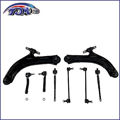 #ad 8pcs Front Lower Control Arms Ball Joints Tie Rods for 2007 2012 Nissan Sentra $71.99