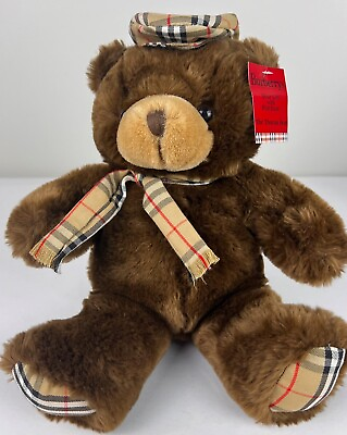 #ad BURBERRY Plush The Thomas Bear With NOVA CHECK HAT SCARF COLLECTIBLE w Tag $55.00
