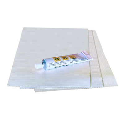 #ad Tent Repair 6x6in White Vinyl Patches With Premium Adhesive $24.99