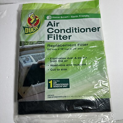 #ad AIR CONDITIONER REPLACEMENT FILTER 24X15X1 4 WASHABLE FOAM CUT TO SIZE $9.99