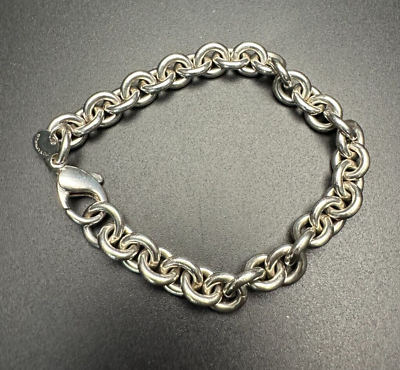 #ad TIFFANYamp;CO. Sterling Silver 925 Vintage Round Link Bracelet $130.00