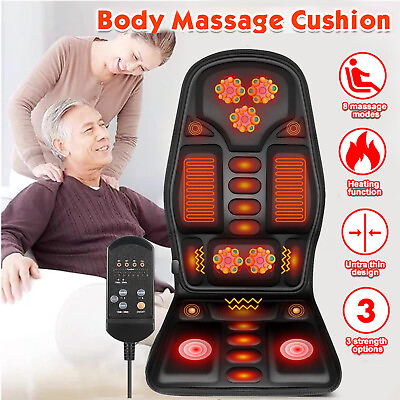 #ad 8 Modes Massage Seat Cushion Heated Back Neck Body Massager Chair For Home amp; Car $26.11