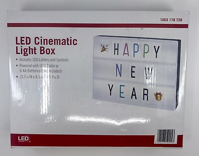 #ad GIFT LED Cinematic Lightbox 200 Letters amp; Symbols Make Lighted Signs BN In Box $24.90
