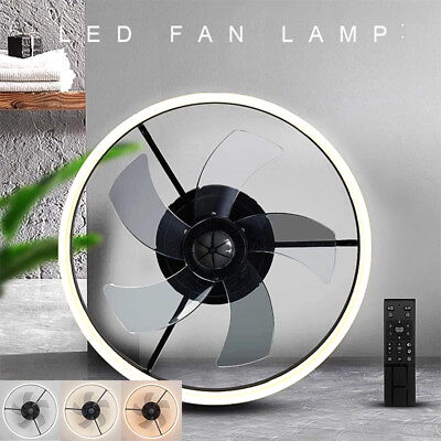 #ad Modern LED Ceiling Fan with Light 6 Speed RemoteAPP Control 3 Colors Dimmable $110.00