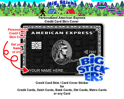 #ad Ameriican Expresss Black AMEXX Credit Card SMART Sticker Skin Wrap $9.78