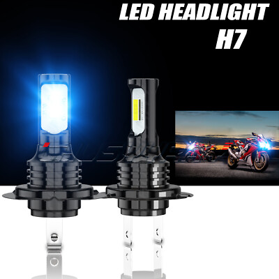 #ad H7 LED Headlight Bulbs For Suzuki GSXR600 2004 2005 2006 2007 ICE BLUE 8000K $18.99