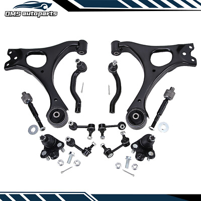 #ad 12pc Front Lower Control Arms Sway Bars Tie Rods for 2006 2010 2011 Honda Civic $88.95