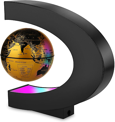 #ad Levitating Globe World Map with LED Lights Night Lamp Educational Gifts for K $43.99