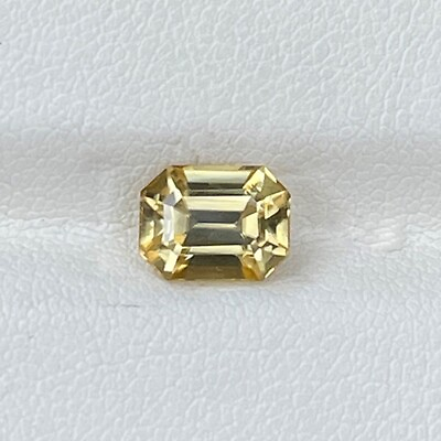 #ad Natural Yellow Zircon 2.40 Cts Emerald Cut Sri Lanka Loose Gemstone $329.00