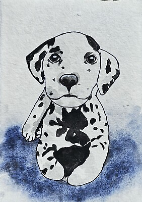 #ad Dalmatian Watercolor Pet Portrait Capture the Playful Spirit of Your Dog Puppy $36.00