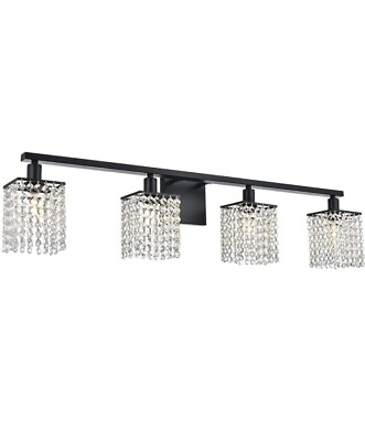 #ad Wall Sconce with Crystal Drops4 Light Modern Bathroom Vanity Light Over Mirror $69.00