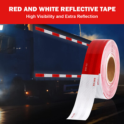 #ad High Visible Auto Reflective Warning Tape Conspicuity Sign Safety Sticker Film $7.45